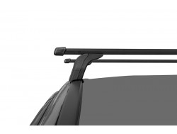 Багажник на крышу LUX с дугами 1,2м прямоугольными в пластике для Volkswagen Touareg III 2018-2021 с интегр. рейл.