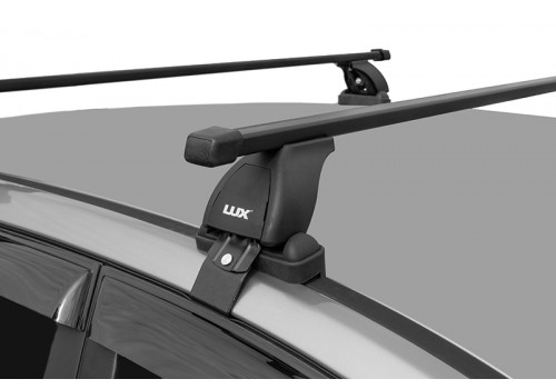 Багажник на крышу LUX с дугами 1,1м прямоугольными в пластике для Geely Emgrand EC7 Sedan 2009-2021-1