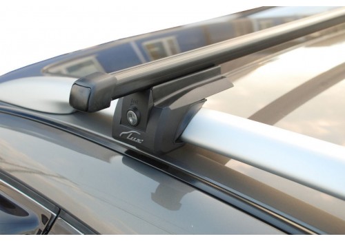 Багажник на крышу на рейлинги с дугами 1,3м прямоугольными в пластике LUX ЭЛЕГАНТ 842655-1