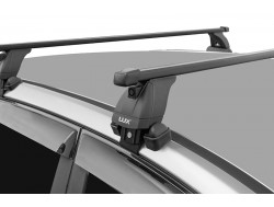 Багажник на крышу 3 LUX с дугами 1,2м прямоугольными в пластике для Kia Soul III 2019-2021 без рейлингов