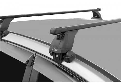 Багажник на крышу 3 LUX с дугами 1,2м прямоугольными в пластике для Hyundai Sonata VIII 2019-2021