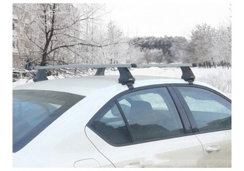 Багажник на крышу Skoda Oktavia A8 седан с 2019- квадратная дуга артикул: 7002+8826+7255-2