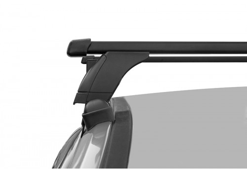 Багажник на крышу 3 LUX с дугами 1,2м прямоугольными в пластике для Kia Soul III 2019-2021 без рейлингов-2