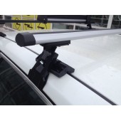Багажник на крышу Евродеталь Вид А гладкая крыша 125 см аэро для Daewoo Matiz M150 2000-2016