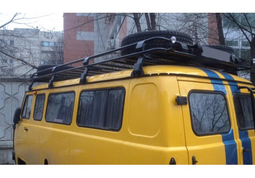 Экспедиционный багажник Евродеталь для УАЗ 3741, 2206(микроавтобус) с сеткой-2