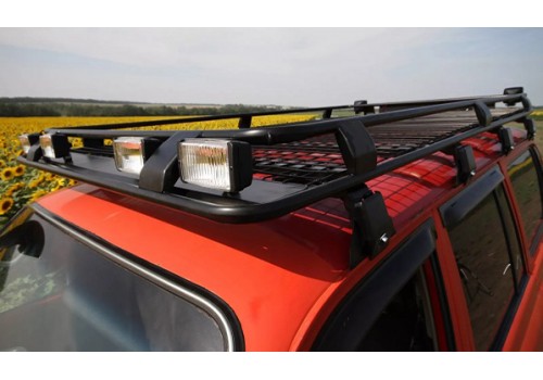Экспедиционный багажник Евродеталь для Toyota Land Cruiser 80 с сеткой-1