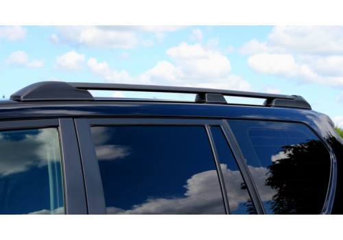Рейлинги на крышу Toyota Land Cruiser Prado 150 серый рейлинг черные опоры-3