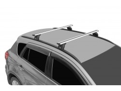 Багажник на крышу LUX с дугами 1,2м аэро-трэвэл (82мм) для Volkswagen Touareg III 2018-2021 с интегр. рейл.