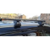 Багажник на крышу на интегрированные рейлинги Евродеталь 110 см сталь для Lada Vesta 2015-2021 SW Cross