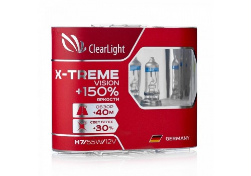 Лампа H1 Clearlight 12V-55W X-treme Vision +150% Light 2 шт.
