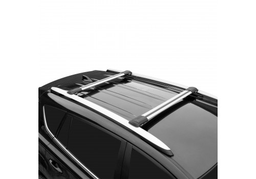 Багажник на крышу на рейлинги LUX ХАНТЕР для Renault Duster и Nissan Terrano серебристый артикул: 793518-8